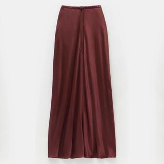 Berry red silk maxi skirt from John Lewis