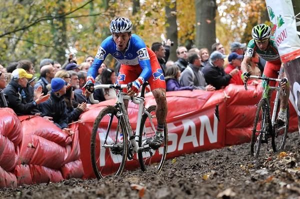 Francis Mourey on a joy ride in the mud.