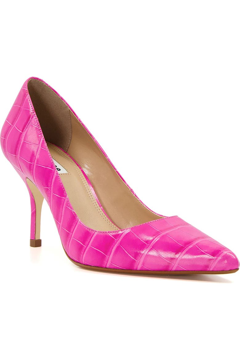 Bold Croc Embossed Pointed Toe Pump