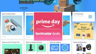 TechRadar logo superimposed on Amazon Prime Day landing pge
