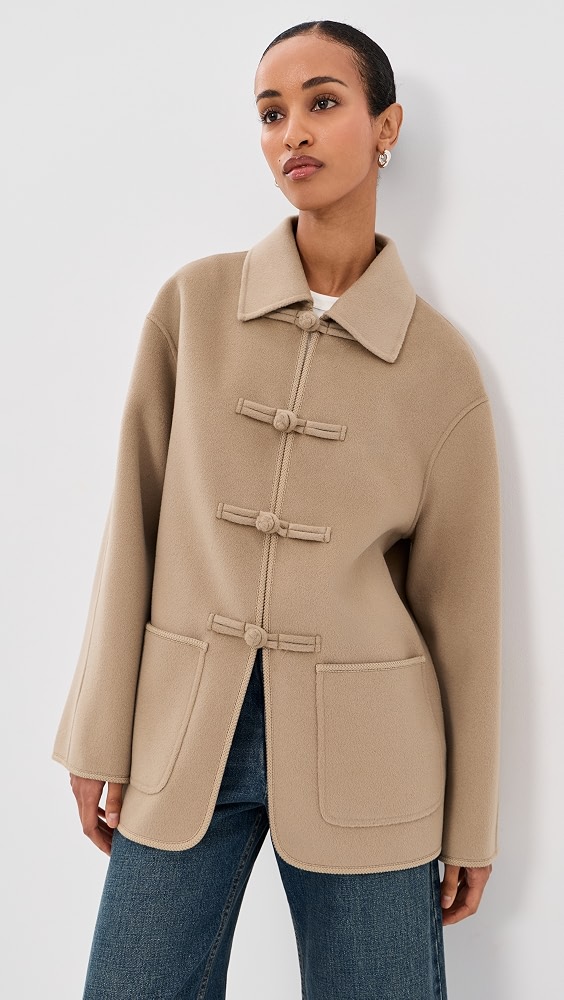 Double-Faced Wool Jacket - Desert Brown