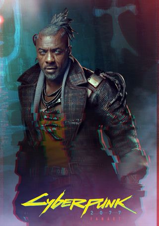 Artist rendition of Idris Elba in Cyberpunk 2077