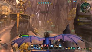 World of Warcraft Dragonflight Dracthyr riding a dragon through the skies