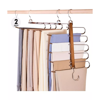 A space saving pants hanger