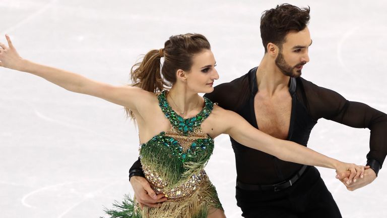 French Olympic ice skater had a wardrobe malfunction mid-routine