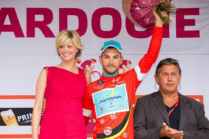 Andrea Guardini on the podium