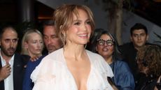 JLo wearing sunset blush makeup