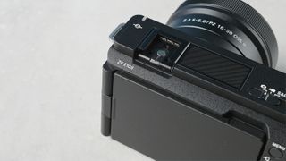 A black Sony ZV-E10 II compact and portable vlogging camera