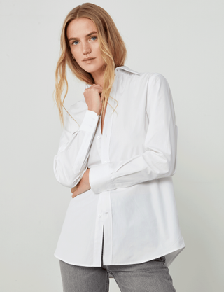 The Boyfriend: Fine Poplin, White