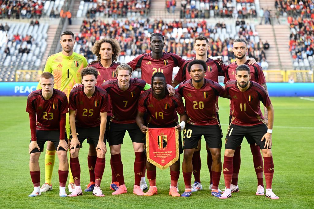 Belgium Euro 2024 squad BRUSSELS, BELGIUM - JUNE 05 : team Belgium during the international friendly game match between Belgium and Montenegro in preparation of the UEFA Euro 2024 European Football Championship tournament on June 5, 2024 in Brussels, Belgium, 05/06/2024 ( Photo by Peter De Voecht / Photo News via Getty Images)