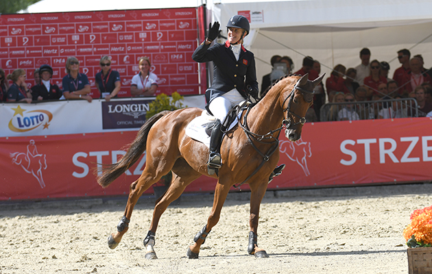 All smiles from Tina Cook after piloting Billy The Red to a clear showjumping