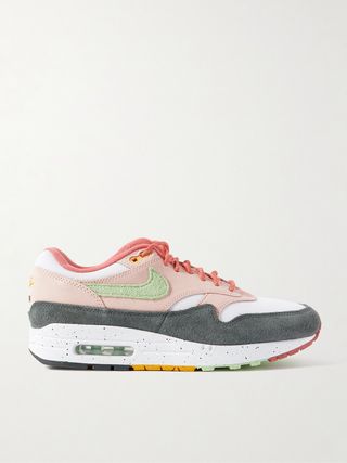 Air Max 1 Suede, Leather and Mesh Sneakers