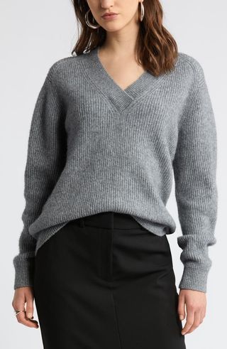 Rib V-Neck Sweater