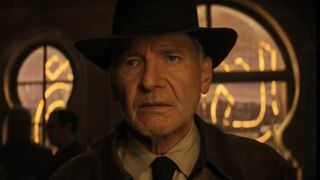 Harrison Ford in The Dial of Destiny as Indiana Jones.