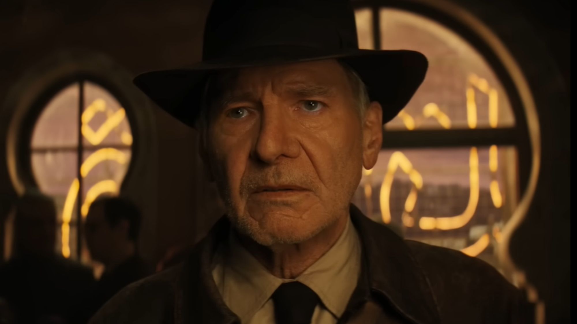 Harrison Ford in The Dial of Destiny as Indiana Jones.
