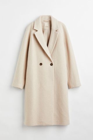 Double-Breasted Wool-Blend Coat