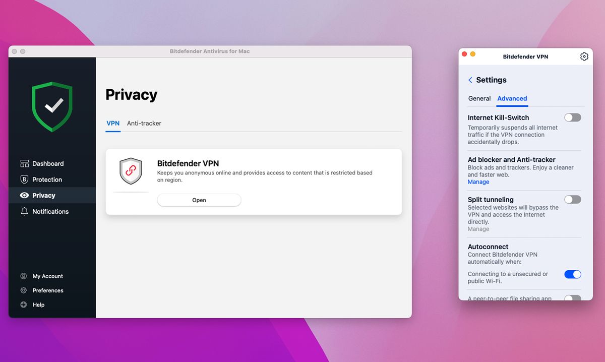 Bitdefender Premium Security for Mac app screen shot