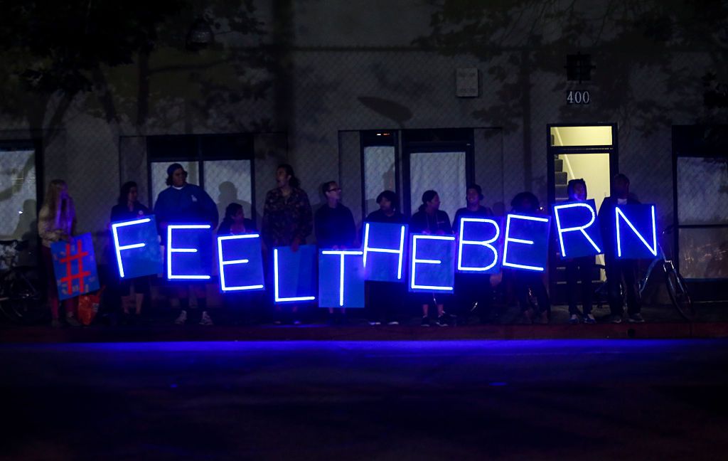 Bernie Sanders supporters in California