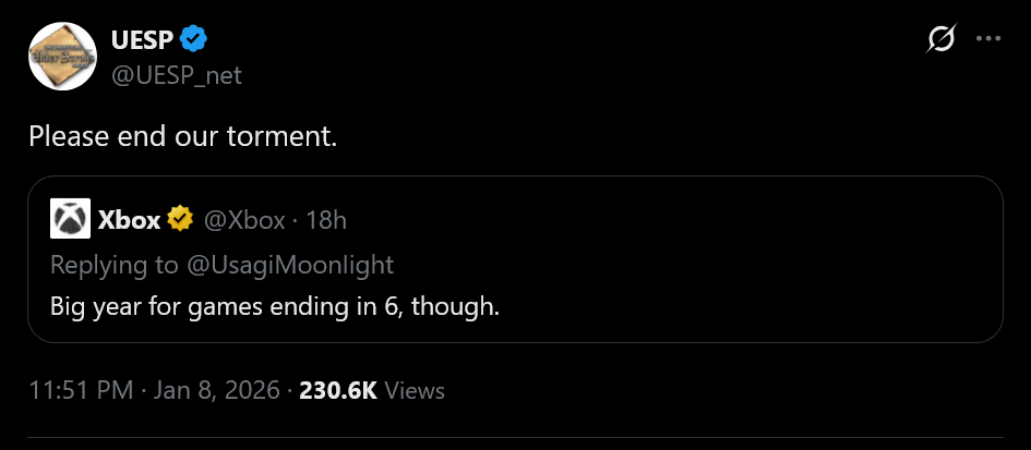 Please end our torment.