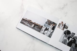 Photo book in black and white