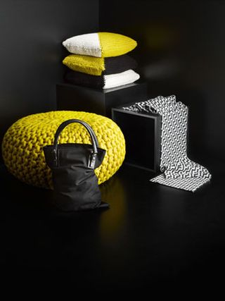 Hand-knitted cushions by Darkroom