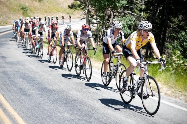 Brent Bookwalter (BMC) gets on the front to try and protect his lead.