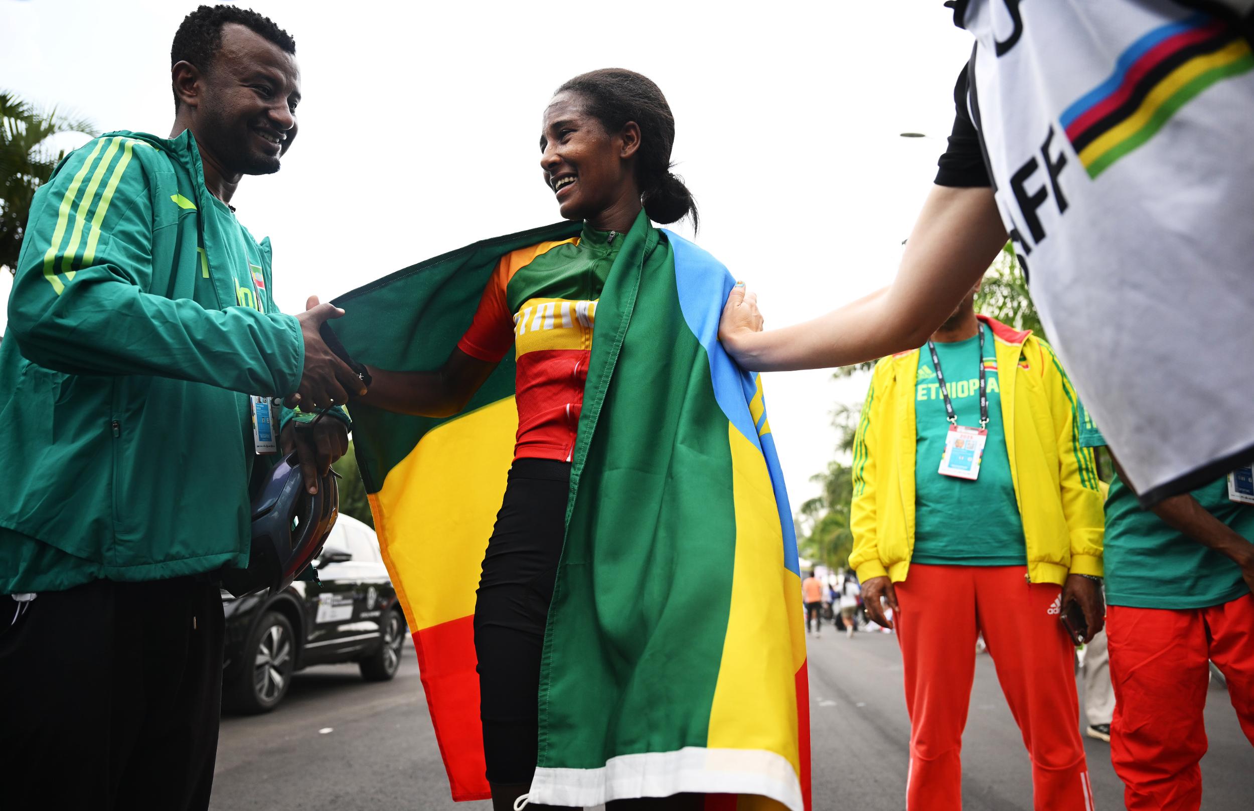Tsige Kahsay Kiros at the Road World Championships 2025