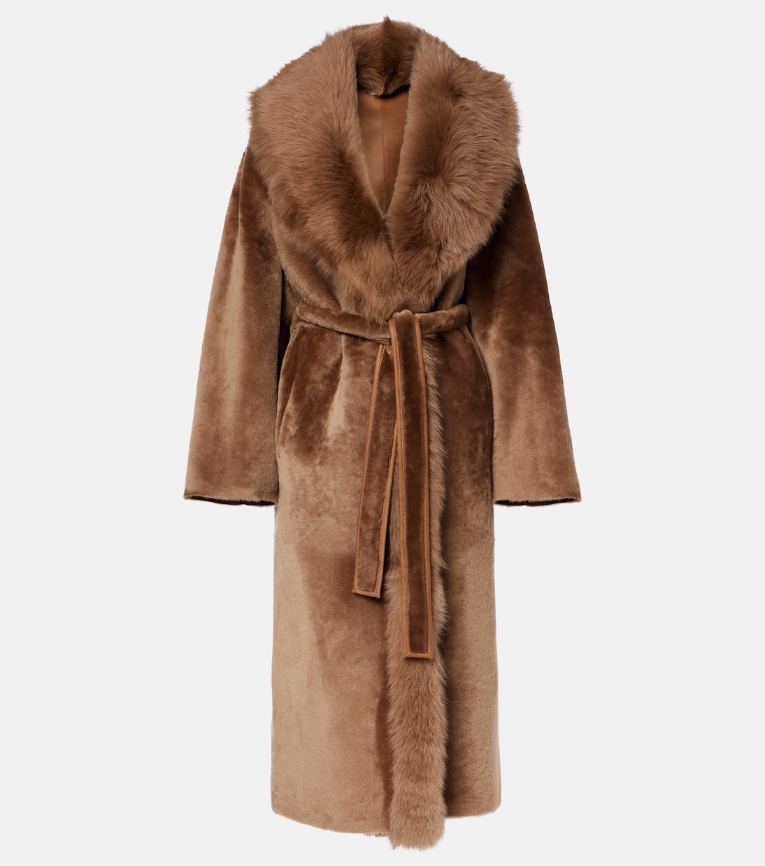 Isadora Shearling Wrap Coat