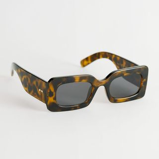& Other Stories Rectangular Thick Frame Sunglasses