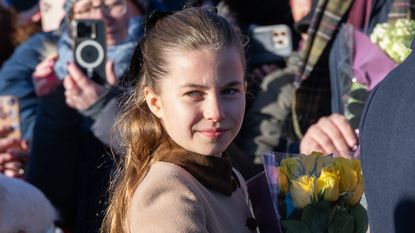 Princess Charlotte of Wales attends the Christmas Morning Service at Sandringham Church on December 25, 2025