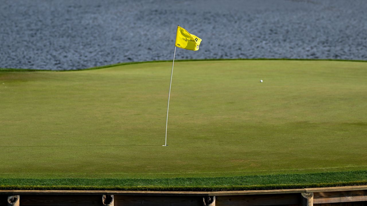 A flag blows in the wind at The Players Championship