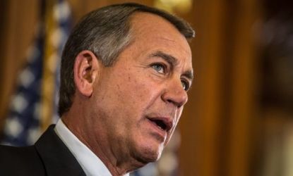 House Speaker John Boehner speaks on Capitol Hill on Nov. 7: