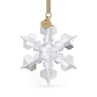 A crystal snowflake ornament