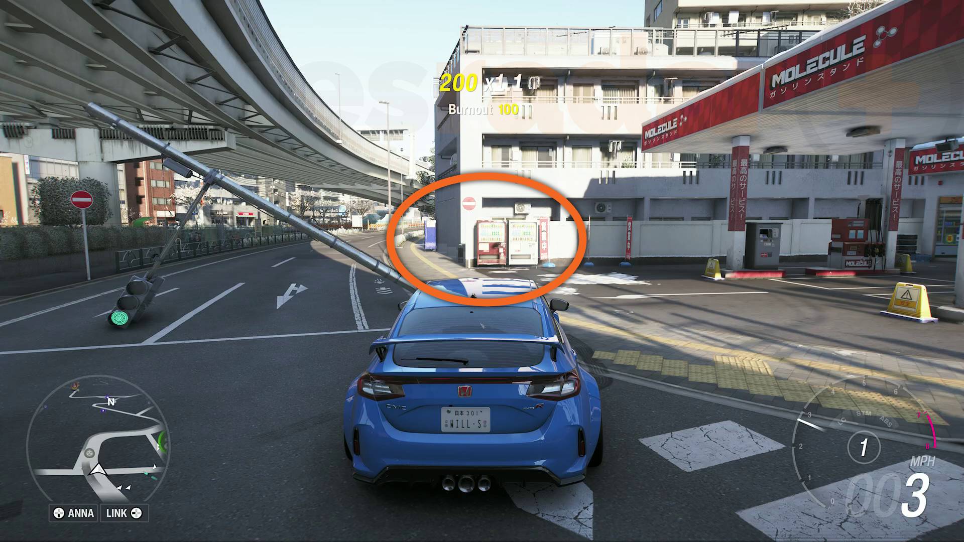 Forza Horizon 6 vending machines outside gas station