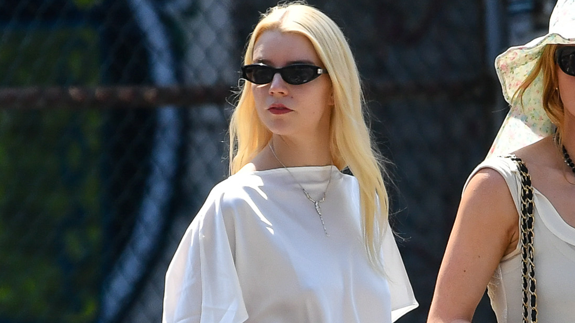 Anya Taylor-Joy styled her summer T-shirt outfit with the slim sandal trend