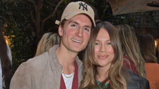 Oliver Proudlock and Emma Louise Connolly attend a party to celebrate Quatre Vin launching in Chucs restaurants in time for the summer on April 27, 2022 in London, England