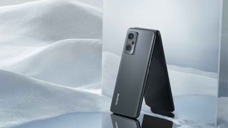 Realme GT Neo 2 resting on a mirror