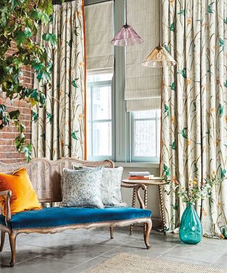 Faded florals curtains by Sanderson