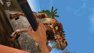 Smacking a dinosaur in Jurassic Park: Trespasser