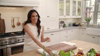 Meghan Markle in kitchen for With Love, Meghan