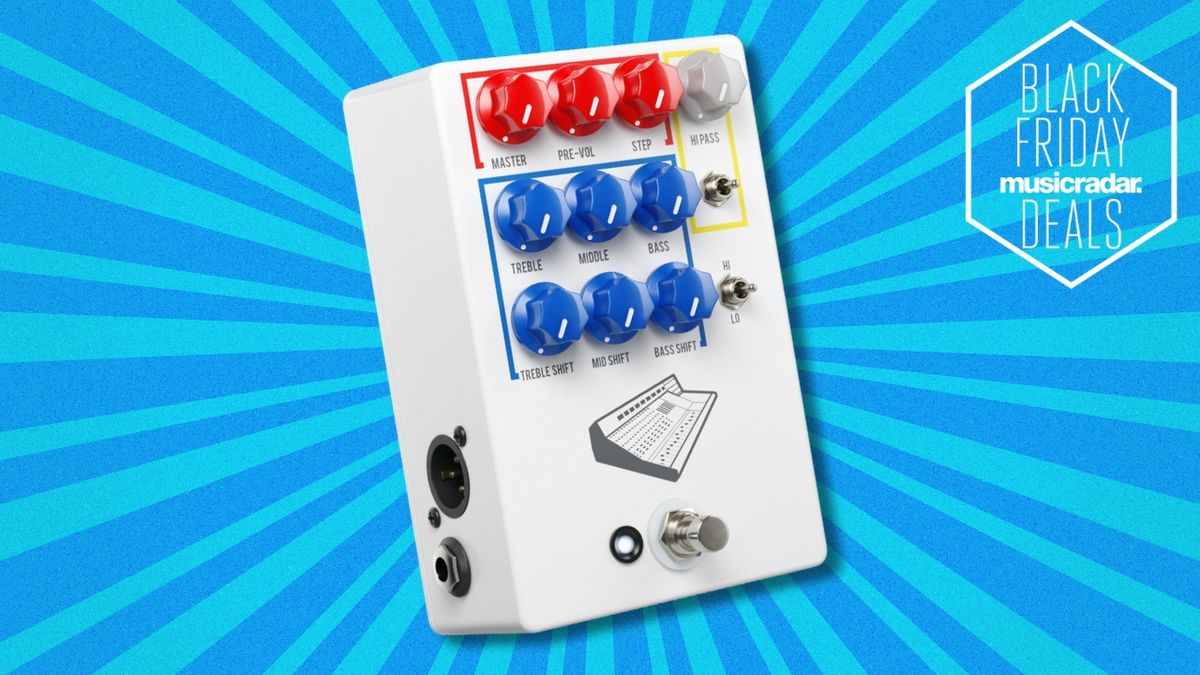 A JHS Pedals Colour Box preamp guitar pedal