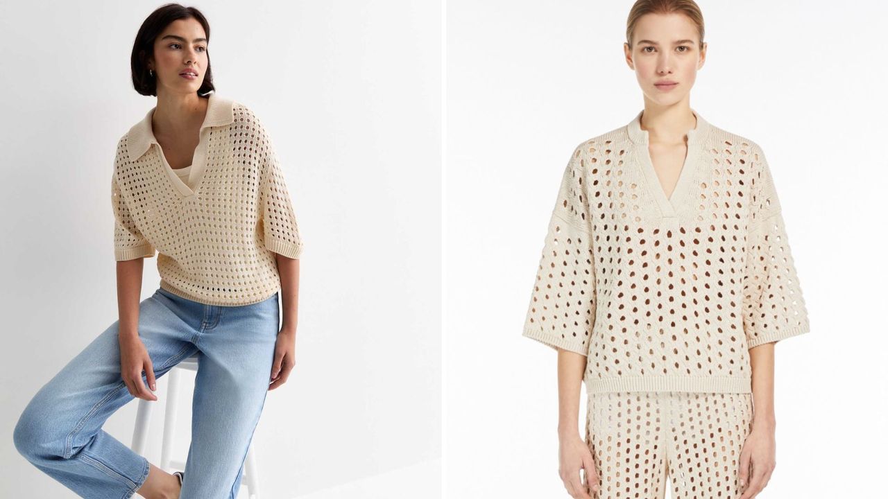 New Look and Max Mara crochet knit 