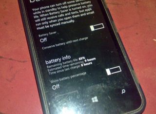 Windows Phone 8.1 Blue battery