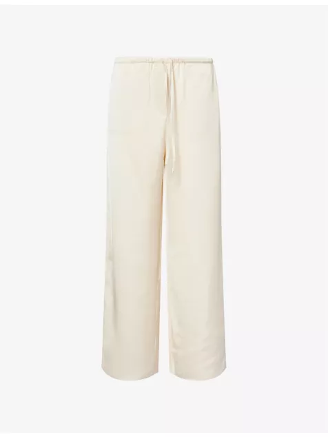 Breya Wide-Leg Satin Trousers