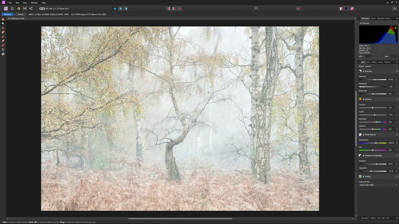 Affinity Photo interface