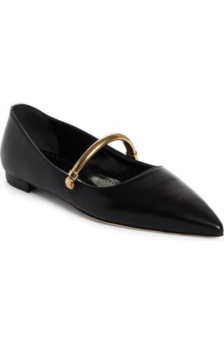 Peleona Pointed Toe Mary Jane Flat