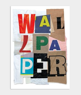 Graphic designer Alan Fletcher creates a collage for Wallpaper* magazine cover design for December 2006 issue