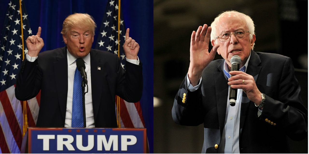 Donald Trump, Bernie Sanders