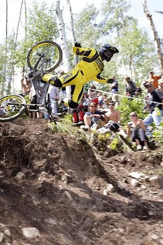 NZ Worlds team member Liam Panozzo in '05 Snowmass NORBA DH action