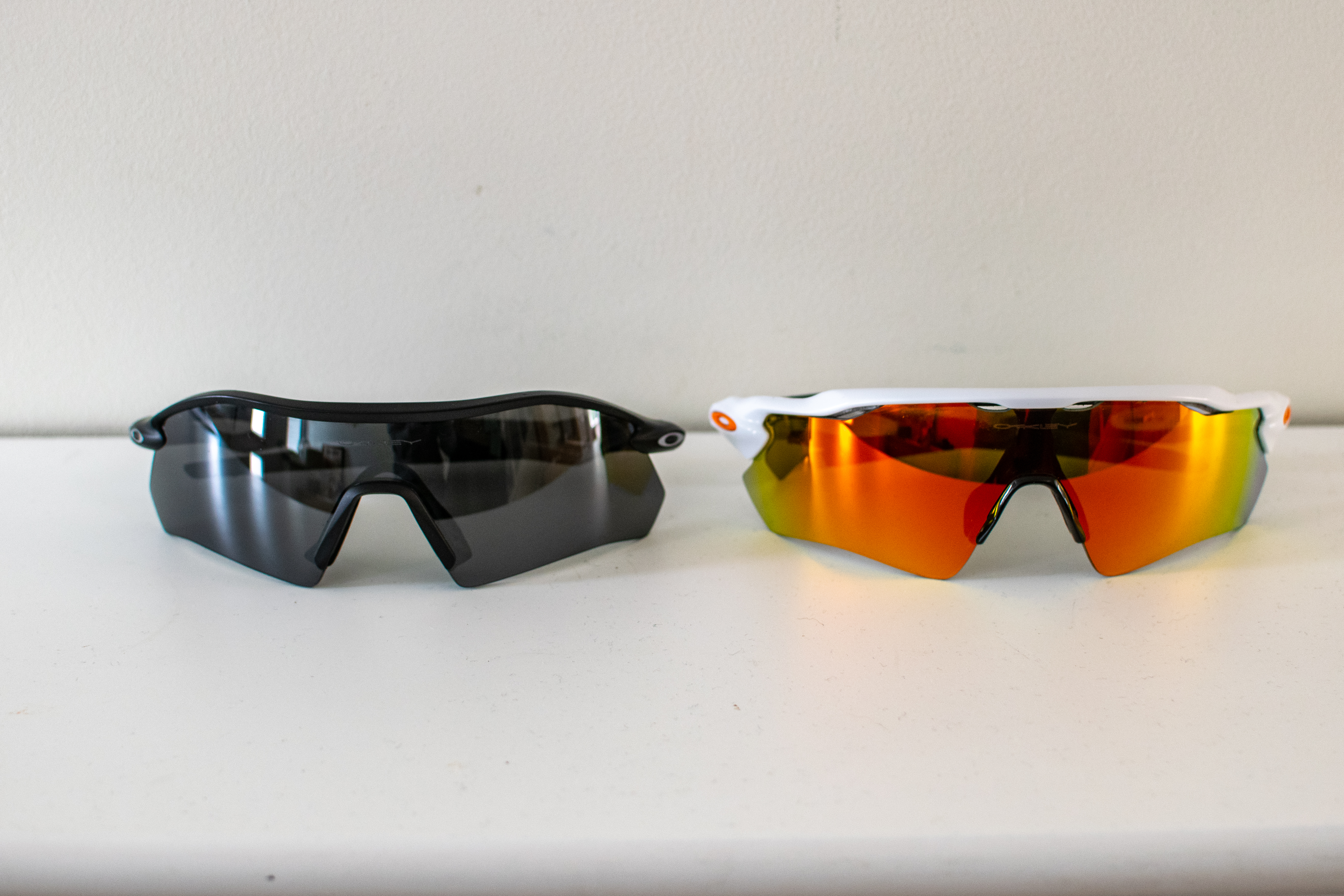Two pairs of black Oakley Radar glasses